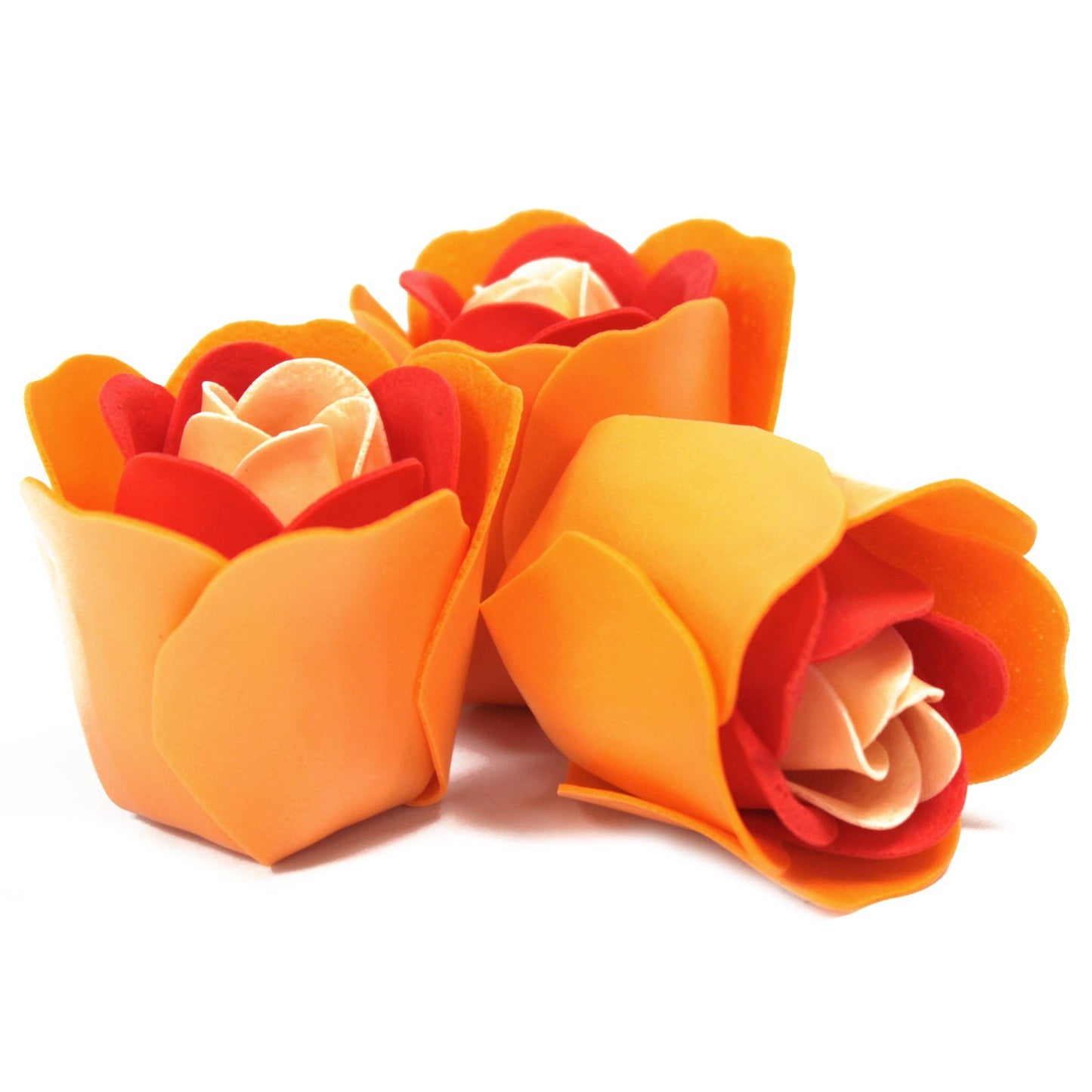 Set de 3 flores de Sabão Caixa Coração - rosas Pêssego