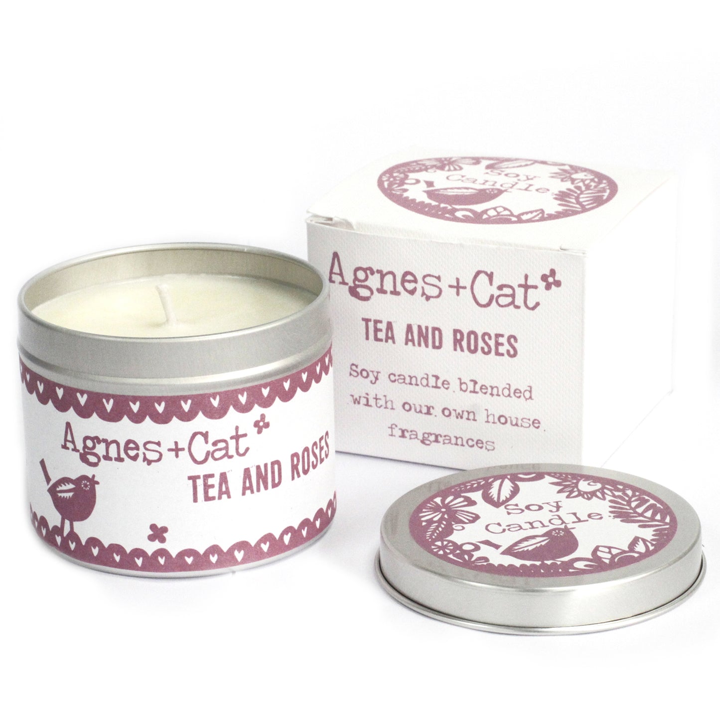 Velas em Lata - Tea and Roses