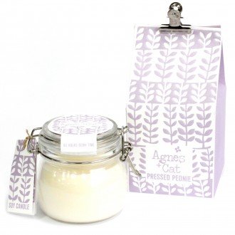 Velas em Jarra de Vidro - Pressed Peonie