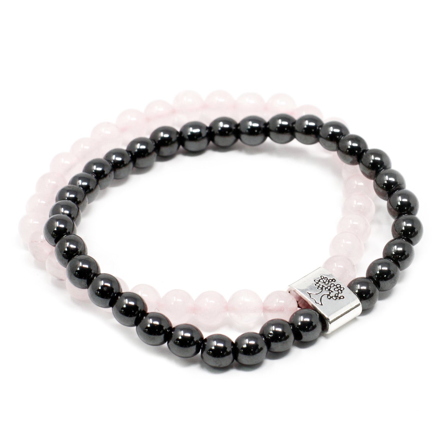 Pulseira de Pedras Preciosas Magnéticas - Quartzo rosa