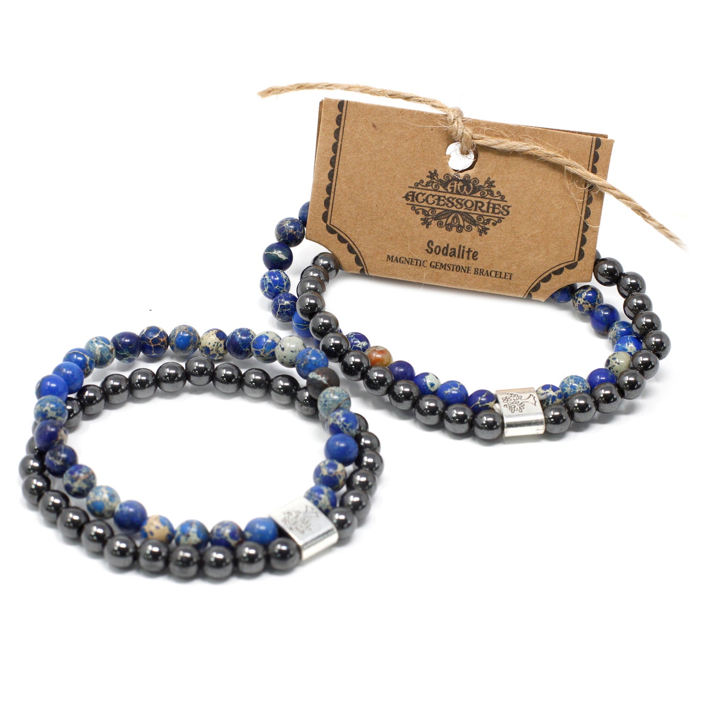 Pulseira de Pedras Preciosas Magnéticas - Sodalite