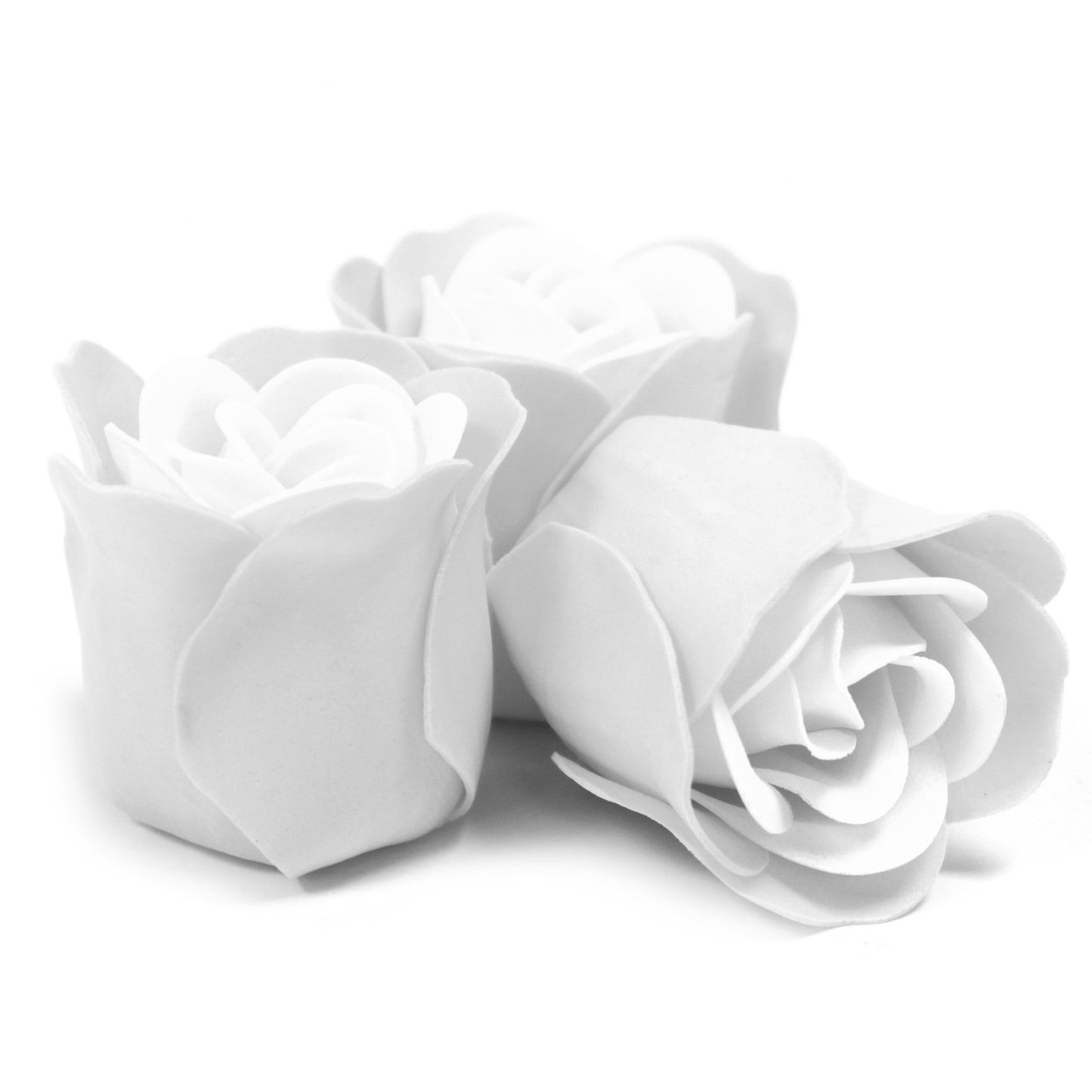 Set de 3 flores de Sabão Caixa Coração - rosas Branca