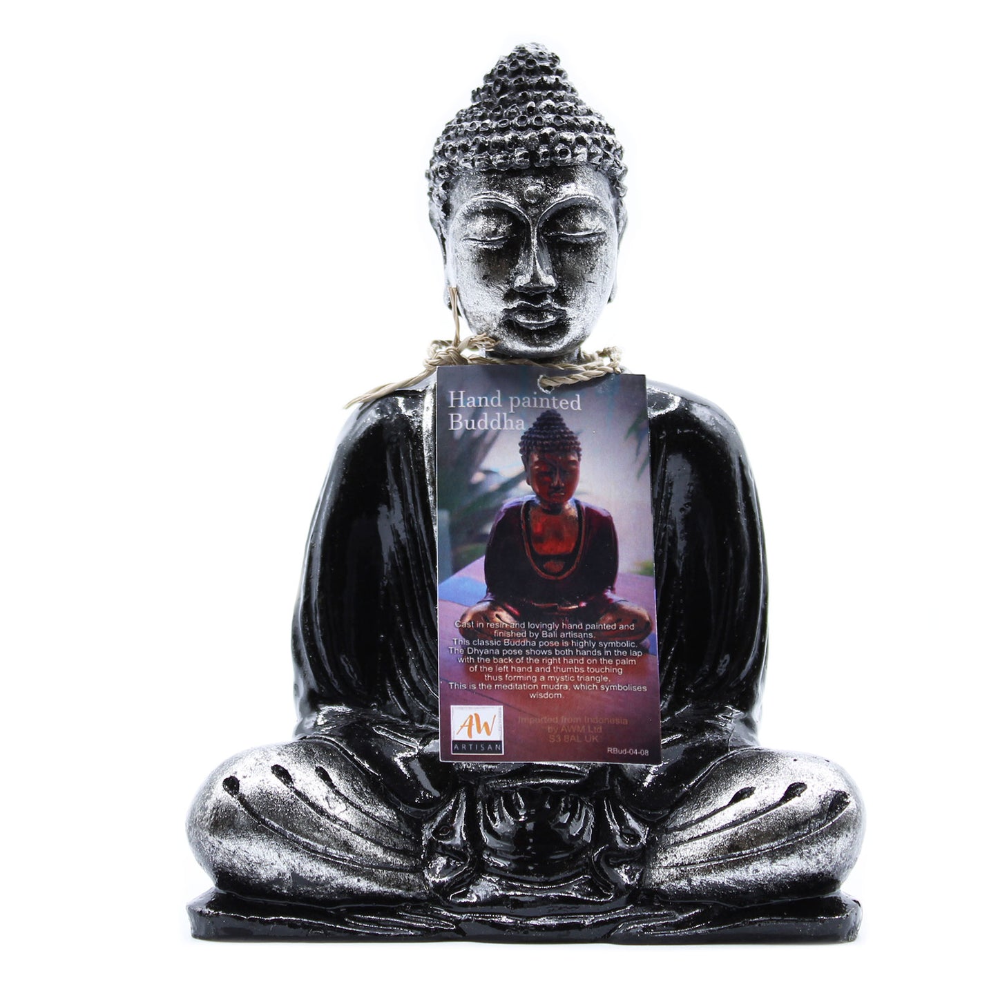 Buddha cinza e Preto - Med