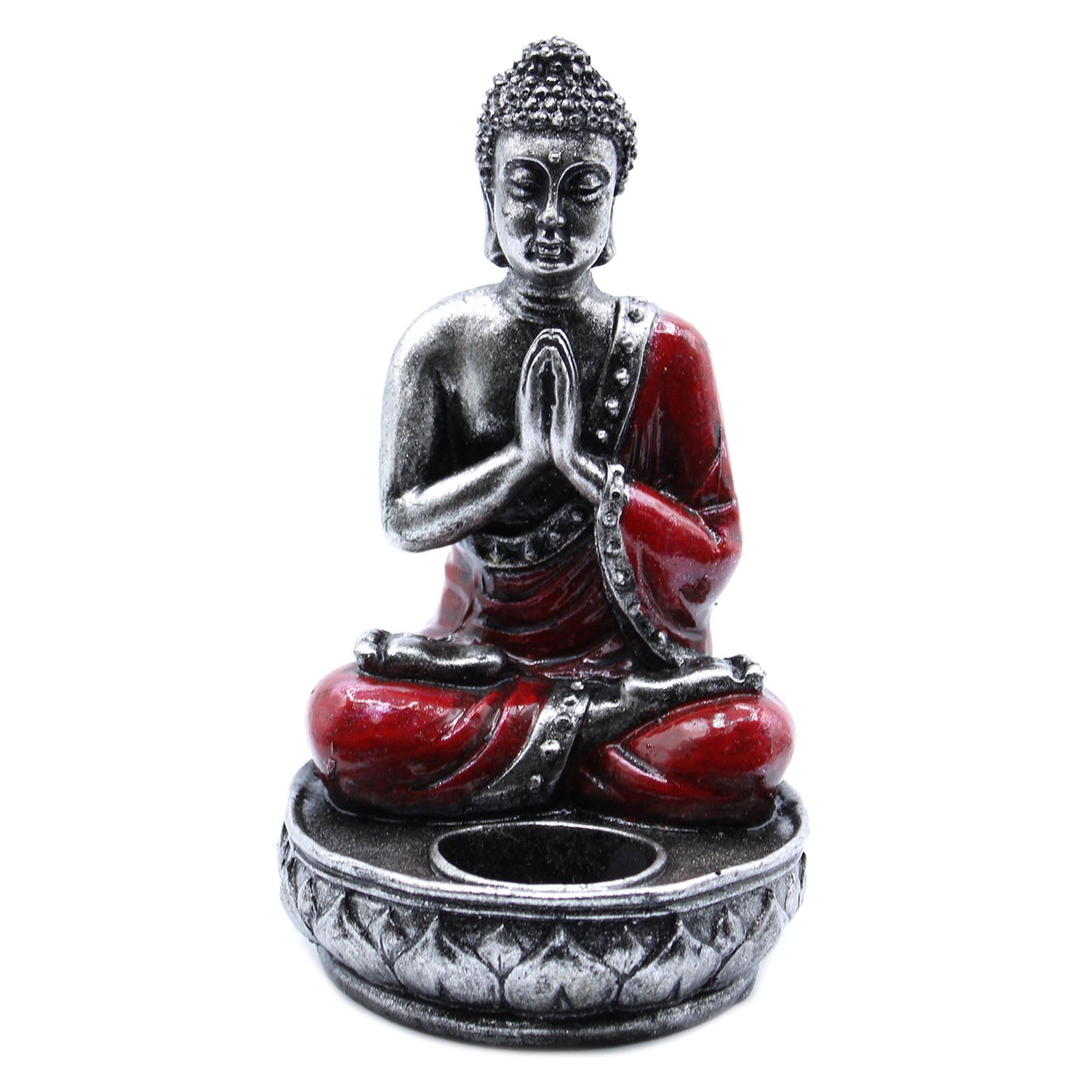 Buddha Porta Velas - vermelho - Med