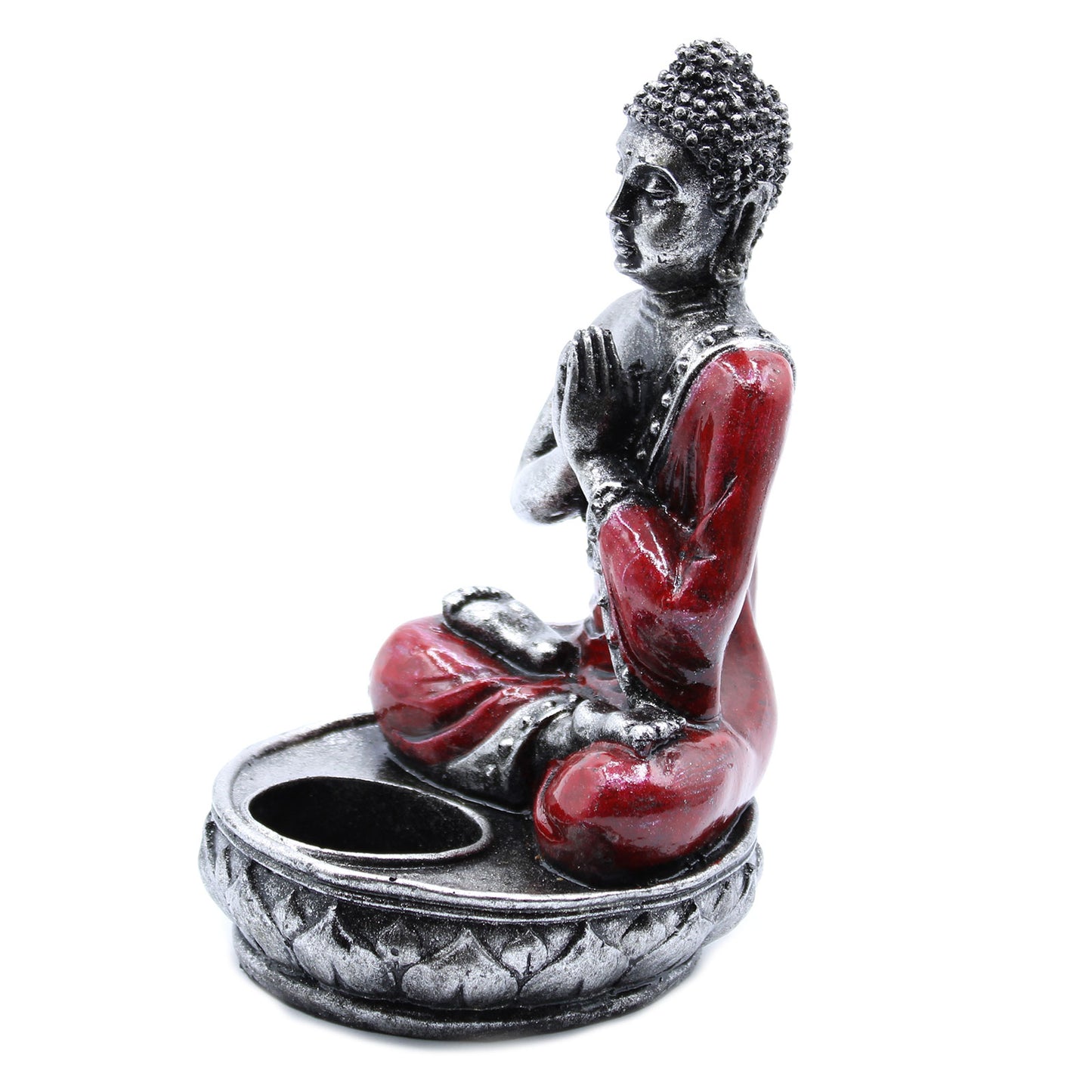 Buddha Porta Velas - vermelho - Med