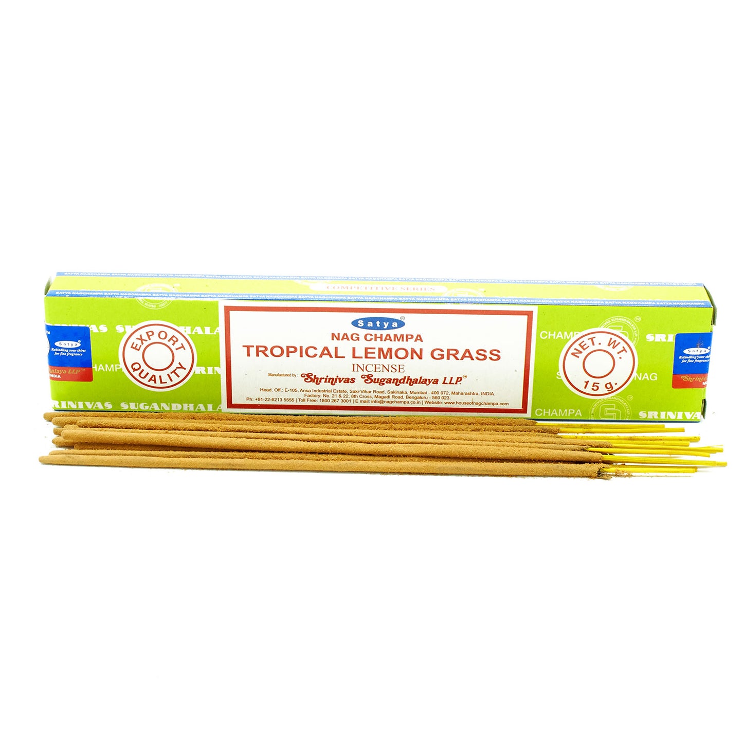 Varas de Incenso Satya 15g - Tropical Limãograss