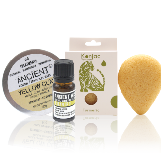 Kit - Esponja Konjac , argila e óleo essencial