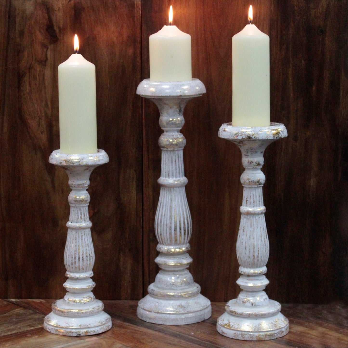 Candelabro Pequeno - Ouro Branco