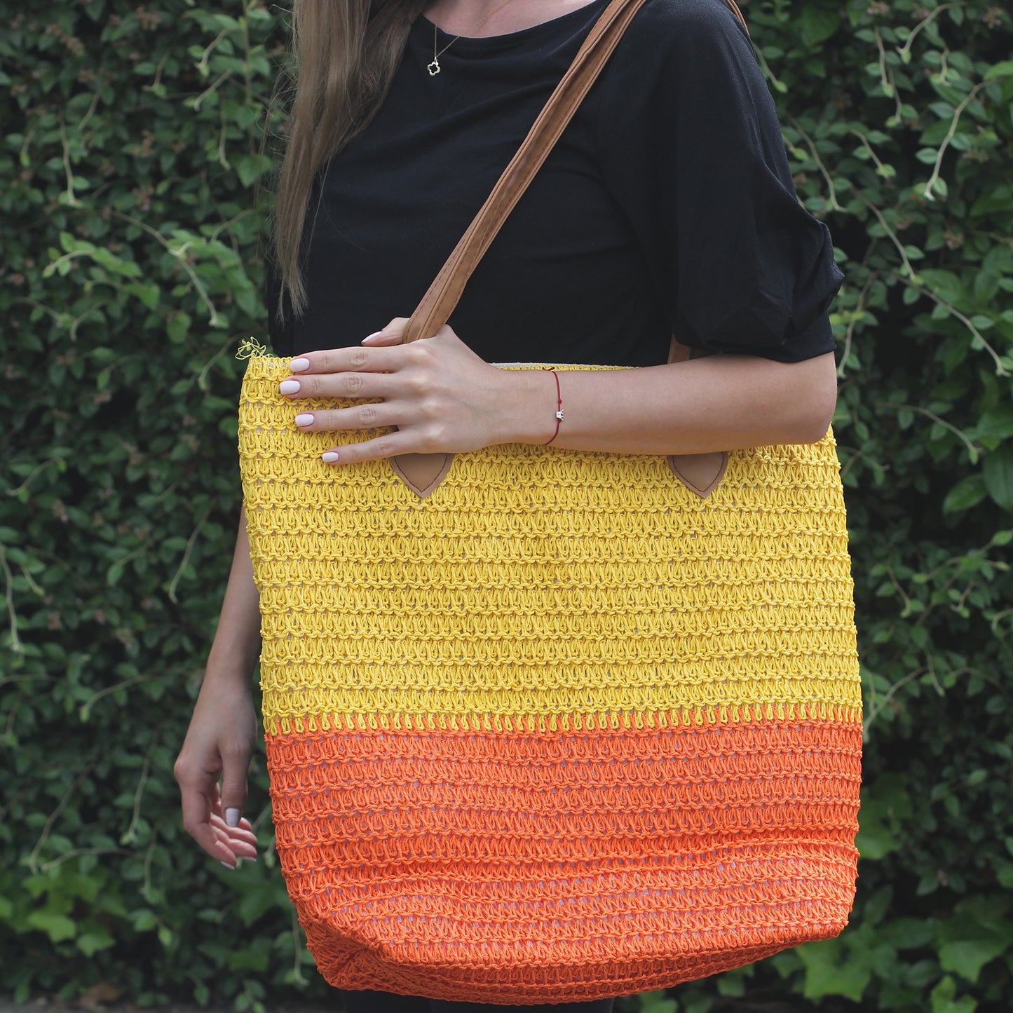 Volta às Bolsas de Bazar - amarelo e Laranja