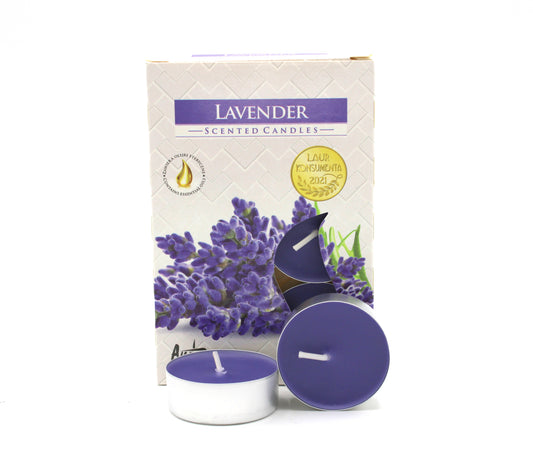 Set de 6 Velas de chá Perfumadas - Lavanda