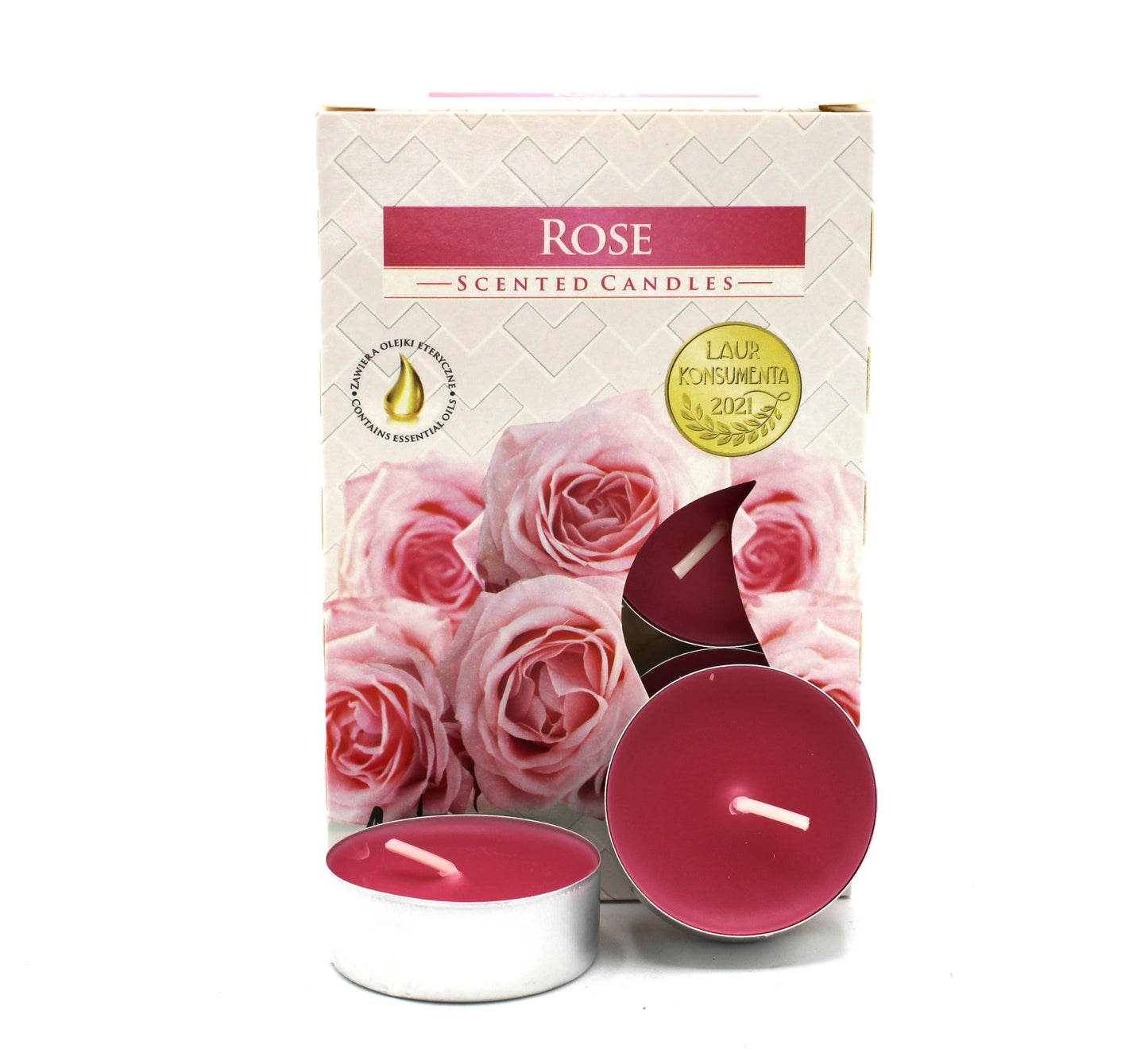 1x Set de 6 Velas de chá Perfumadas - Rose