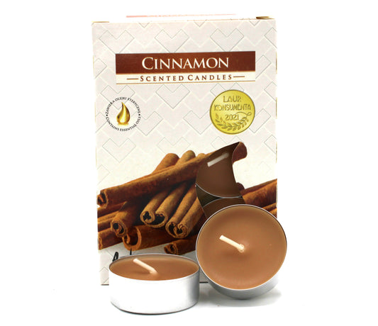 1x Set de 6 Velas de chá Perfumadas - Canela