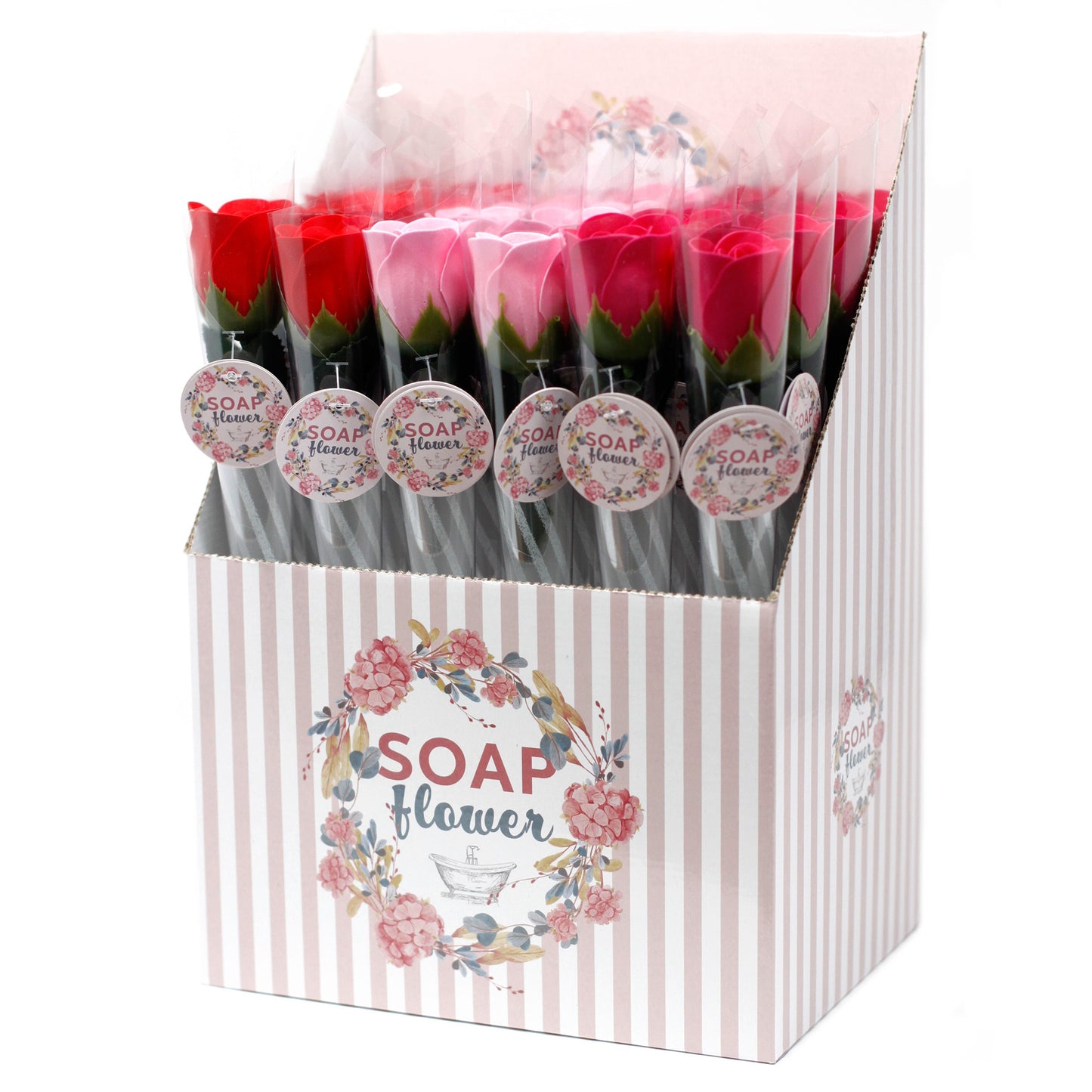 24x Flor de Sabonete - Rosas Pequenas (col. sortidas)