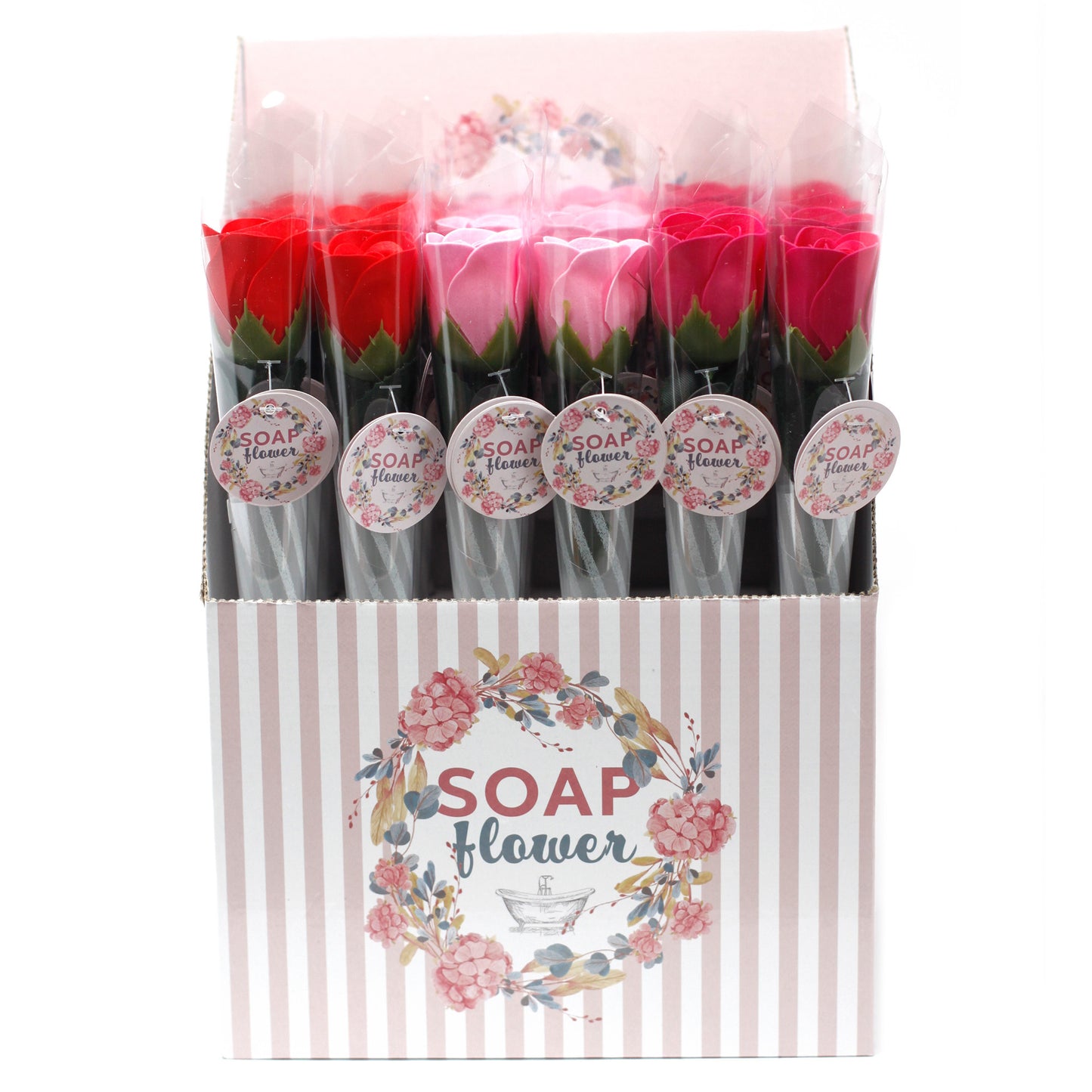 24x Flor de Sabonete - Rosas Pequenas (col. sortidas)