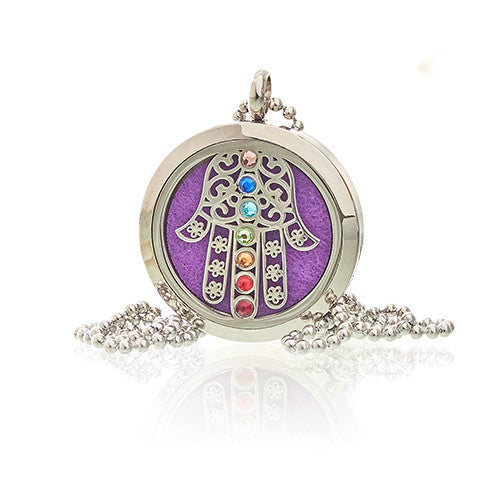 Colar de Joalheria de Aromaterapia - Hamsa Chacra - 30mm